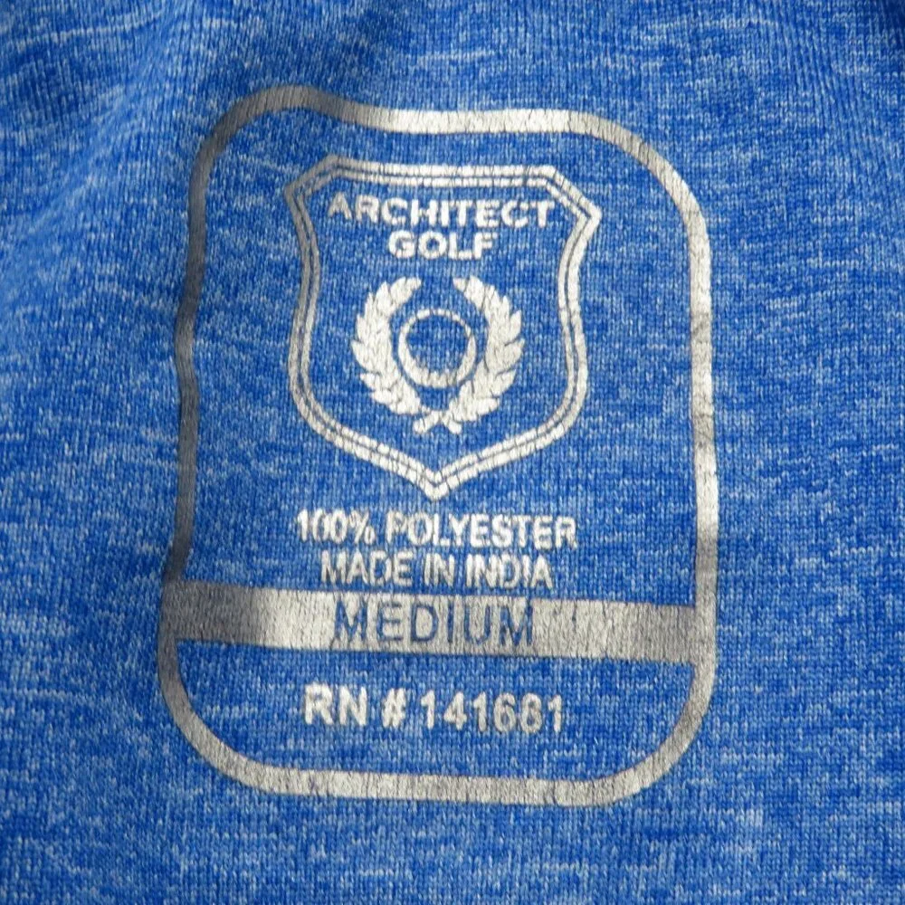 Architect Golf‎ Polo Shirt Mens Medium Blue Short Sleeve